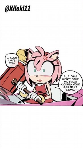 Amy Is VERY Agressive😤🩷 #sonicthehedgehog #ship #sonamy #comicdub #amyrose #shorts