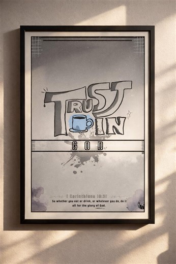 Trust in God Poster | Christian Scripture Wall Art, Rolled Print - Etsy
