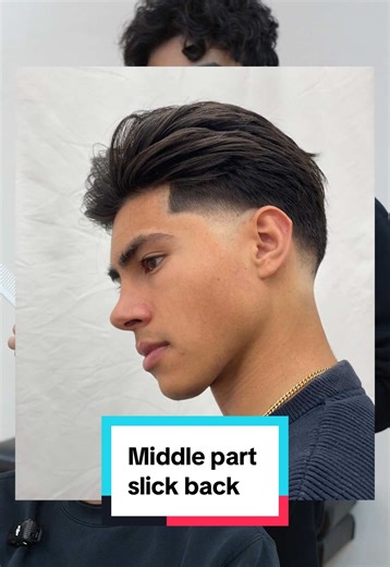 Middle Part Slick Back Low Taper Fade Tutorial