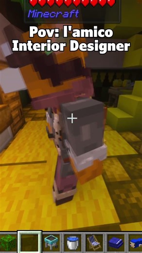 L'amico Interior Designer parte 1 #minecraft #minecraftshorts #minecraftfunny