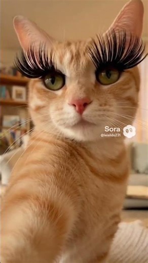 AI Cat try to make a video #funnycat #cat #animalentertainment