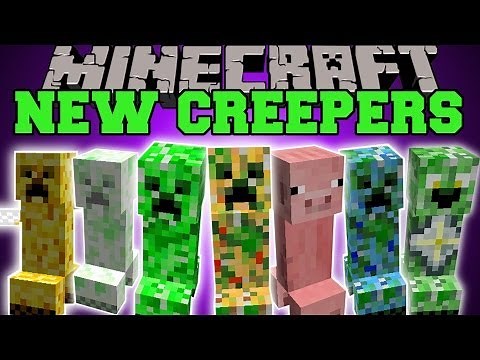 Minecraft: CREEPERS+ (FLYING, PIG, FIRE, & MORE CREEPER SPECIES) Mod Showcase