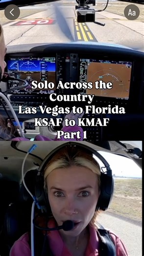 Sarah Daniels on Instagram: "Flying solo across the country! Full video @ link in bio for my leg from Santa Fe (#KSAF) to Midland (#KMAF) :) Got to see a neat flight of two while I was holding short 👀👀👀"