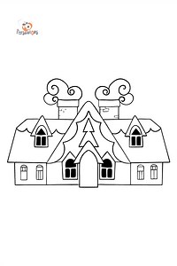 Magic House Coloring Page (difficult) ♥ Online and Print for Free!