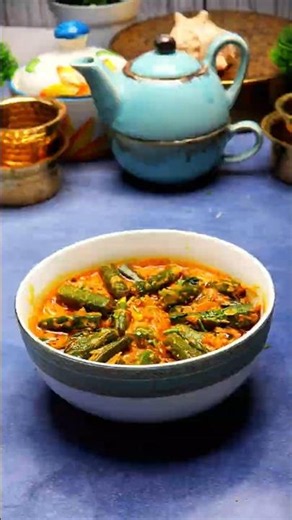 Dahi Bhindi 🌶️🥣 | Creamy Bhindi Curry | Easy Indian Sabzi Recipe #shorts