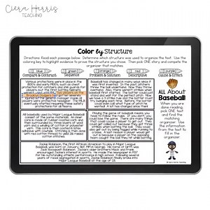Text Structure of nonfiction is a difficult skill for students to understand. Let's help them by seeing different text structures side by side to analyze and understand, oh and use crayons too! Both a print and digital version is included in this resource! Grab it here! https://www.teacherspayteachers.com/Product/Text-Structure-Printables-Print-Digital-1793209 | Ciera Harris Teaching | Facebook