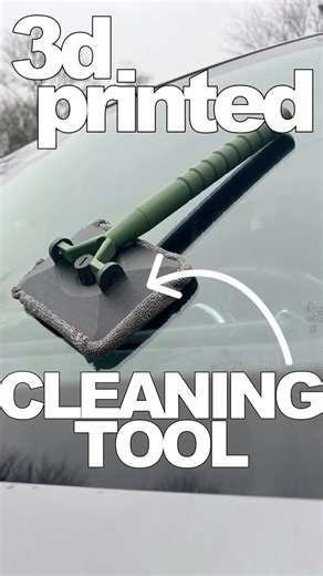 3D printed Winshield cleaner 🚗. #3dprinting #carcleaning #makercommunity #bambulab #temu #diy