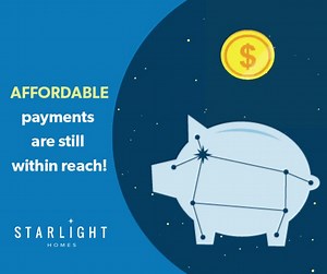  Limited Time Offer  At Starlight Homes, we’re here to make your dream of homeownership as easy and affordable as possible. With special financing rates through our affiliated lender you could save hundreds on your monthly payment; chat with our team of experts to discuss next steps! Contact us to learn more: https://bit.ly/3nqUJTc * See sales representative for terms and conditions | Starlight Homes | Facebook