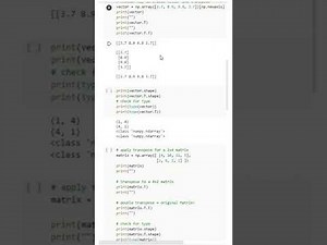 The Transpose Operation with Examples in Python and Google Colab