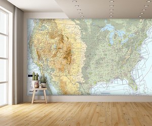 United States VFR Aeronautical Planning Chart of the Wall Mural - Etsy