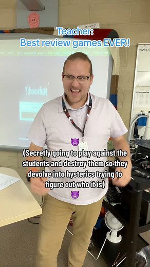 7.4K views · 444 reactions | Teachers love a good review game just as much as the students do…especially when we secretly dominate. #teachers #students #kahoot #reviewgame #dominate #winning #yeah #yes #happy | William Stephenson | Facebook