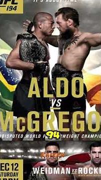 The story of McGregor vs Aldo