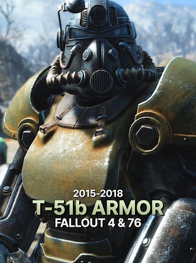 Evolution of T-51b Power Armor in Fallout Games