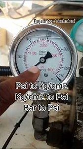 Pressure Gauge Reading **in KG/cm2 and Bar** | #pressuregauge #shorts #hydraulic #psi #bar #kg/cm2