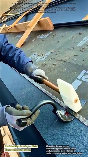 Precision Edge Securing — Metal Sheet Hammering Process