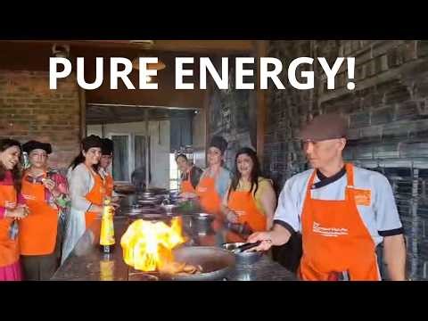 Wild Fire Cooking: Energetic Kitchen Moments & Relaxing Crackling Flames