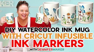 Learn how to draw with Cricut and paint with infusible ink watercolor markers! 🎨 Ready to create whimsical (and permanent!) watercolor-style mugs with infusible ink markers? Your Cricut draws the outline and cuts the template, and then you color in the designs-just like a coloring book! Want the full scoop, like what paper I used? Hint: It’s NOT what you expect. Get the tutorial and free SVG files on my blog.❤️ https://jennifermaker.com/watercolor-ink-mug/ | JenniferMaker.com