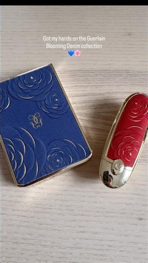 ‪@guerlain‬ Blooming Denim Collection. The most beautiful release by far in ‚26 💙🌸 #makeup #guerlain