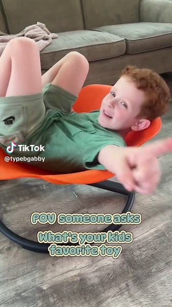 The tilt makes the chair that much better at spinning and we love the big bucket . #spinningchair#swivelchair#sensory