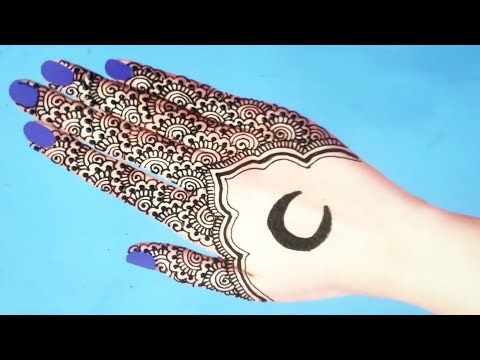 Eid special half Moon mehndi design / sundar chand tara mehndi design