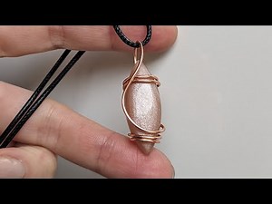 Marquise Cabochon Pendant Wire Wrapping Tutorial Using One Piece of Round Wire