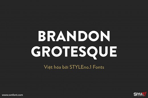 [Trả phí] SVN-Brandon Grotesque (12 fonts) - Việt hóa - STYLEno.1 Fonts