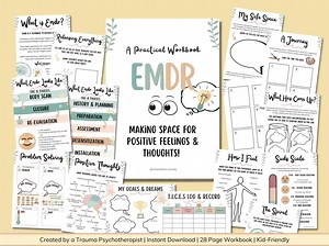 EMDR Workbook for Kids, Therapy Worksheets, EMDR Resources, EMDR Therapy, Therapy Office Decor, Cognition Scale, Trauma, Counselling - Etsy