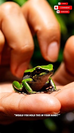 “Tiny Frog in My Hand – The Cutest Mini Amphibian Ever! 🐸✨”#animals #viral #cute