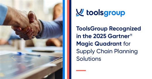 ToolsGroup Recognized in the 2025 Gartner Magic Quadrant for Supply Chain Planning Solutions for the Second Consecutive Year
