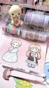 Playing With Sticker : Telado Dress Up Girl 💫#asmr #journal #sticker #journaling