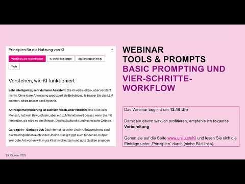 Basic Prompting und Vier-Schritte-Workflow