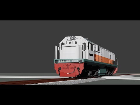 GE U18C Locomotive Animation