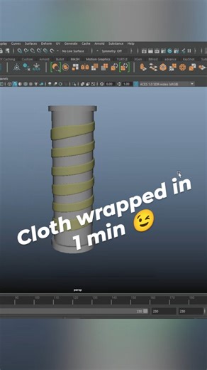 Tanimator | Easy way to make cloth wrapped in maya #autodeskmaya #shorts | Instagram