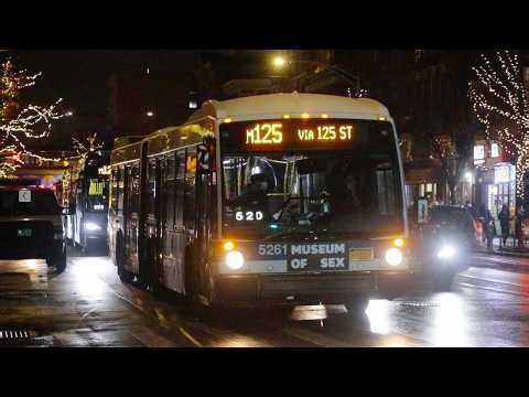 NYCT Bus: 2012 Novabus LFSA #5261 / 2019 New Flyer XD60 #6203 on the M125 at 5th Avenue