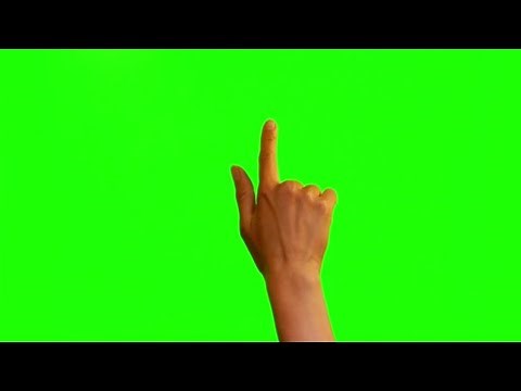 Hand Gesture Tap Green Screen Effect HD video || Chroma Key Finger Touching Footage