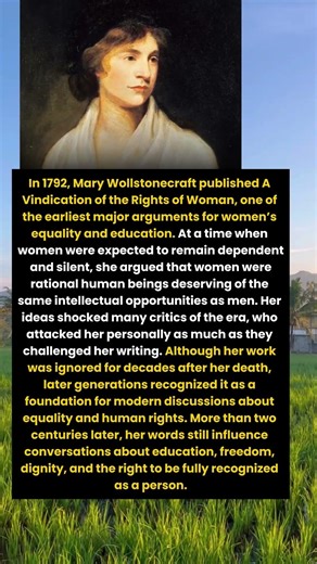 The Woman Who Challenged Society in 1792 Changed History Forever