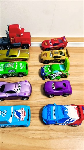 Pixar Cars, Lightning McQueen, Holley Shiftwell, Chick Hicks, Ramone, Mack