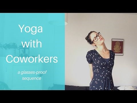 10 Min Standing Yoga Sequence for the Office - Great to do with Coworkers!