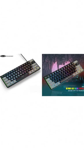 Magegee Mini 60% Membrane Gaming Keyboard, RGB Backlit 61 Key Ultra-Compact Design, Ergonomic Feel for Efficient Typing & Gaming #lizardkeychains #gamingaccessories #lizardkeychain #magneticswitchkeyboard #memekeychain #minimalistkeychain #ledgamingdesk #ipadcasewithkeyboard #bluetoothkeyboard #deskgadgets