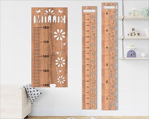 Floral Height Chart for Kids: Personalized Laser Cut Ruler SVG (digital Download) - Etsy