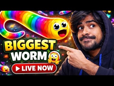 🐍 Worms Zone LIVE | Sabse Badi Worm Banane Ka Challenge 😱🔥Live streaming of D#S Gamer