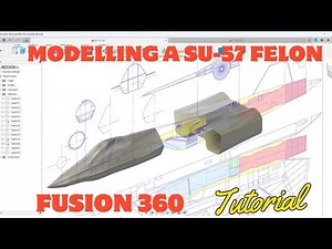 Modeling a Su 57 in CAD. Fusion 360. Surface modeling