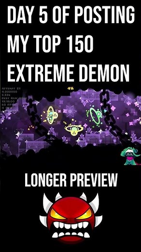 DAY 5 OF POSTING MY TOP 150 EXTREME DEMON #geometrydash #gameplay #amazing #demon #gaming #gddemon
