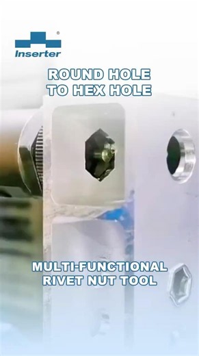 Round Hole to Hex Hole, Then Install Rivet Nut | Rivet Nut Gun