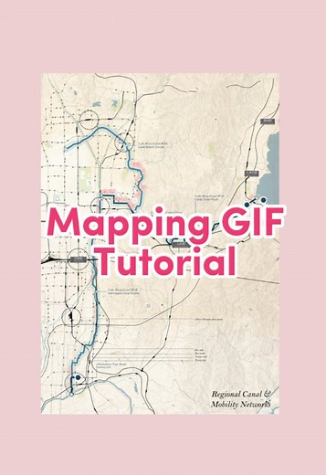 How to quickly and easily make a Photoshop GIF for your next project or desk crit! The steps I took to animate this map are below 👇🏾 1. Separate each frame of the GIF into separate layers. In my case I isolated each layer of research. 2. File > Scripts > Load files into stack in Photoshop 3. Open Photoshop’s timeline window and make sure it’s set to “create frame animation” 4. Press button with 3 bars and make frames from each of your layers you just imported 5. Adjust timing and tweaks in the
