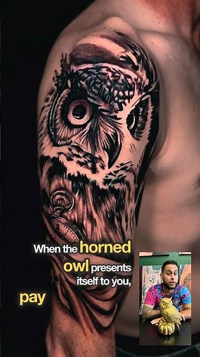 There is profound symbolism of the horned owl. #owltattoos #nightmessage #tattoos #owltattoos