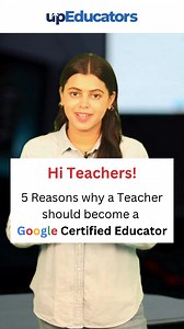 Ditch traditional teaching methods! 🚫 UpEducators, a Google for Education Partner, is here to transform your classroom experience. • Learn 21st-century skills • Master modern teaching techniques • Easy to learn and implement • Boost efficiency and productivity Plus, enjoy: • Affordable pricing • Secure & reliable platform • Separate batches for beginners and tech-savvy educators New batch starts next week! ⏰ Limited seats available. Join now and become a Google Certified Educator! | upEducators