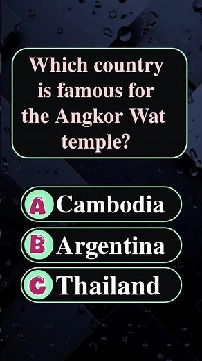 Which Country is famous for the Angkor wat temple?