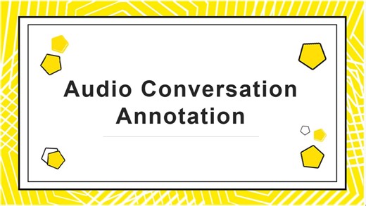 Audio conversation annotation video