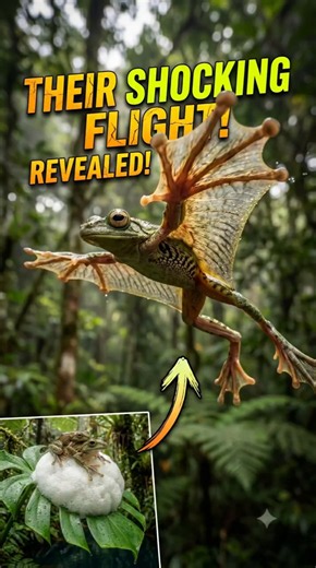 NATURE’S BEST KEPT SECRET!#nature #wildlife #flyingfrog #animalfacts #naturedocumentary #amazinganim